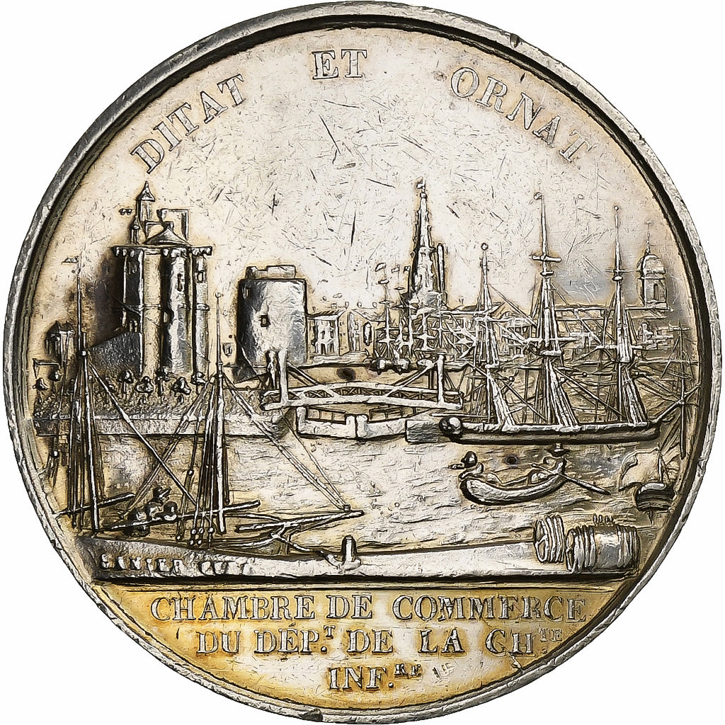 France, Token, Chambre de commerce de la Charente Inférieure, Silver, AU(50-53)