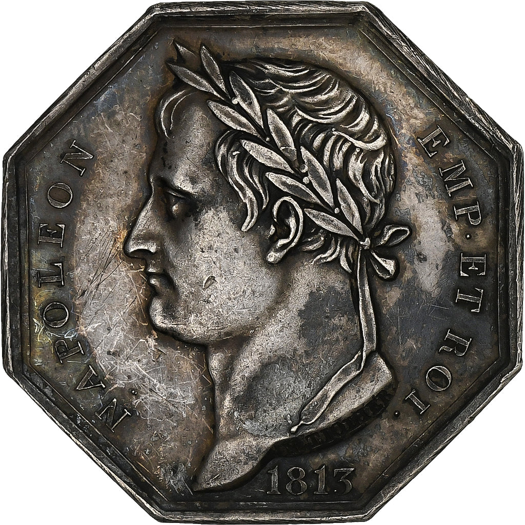 France, Jeton, Napoleon I, Conseil de prud'hommes, Rouen, 1813, Argent, Tiolier