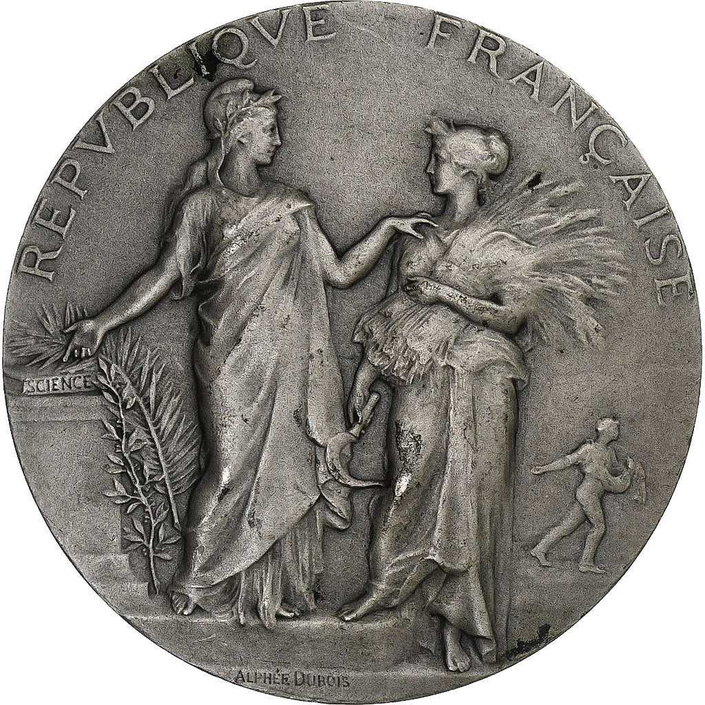 Francia, medalla, Ministère de l'Agriculture, Associations Agricoles, Plata