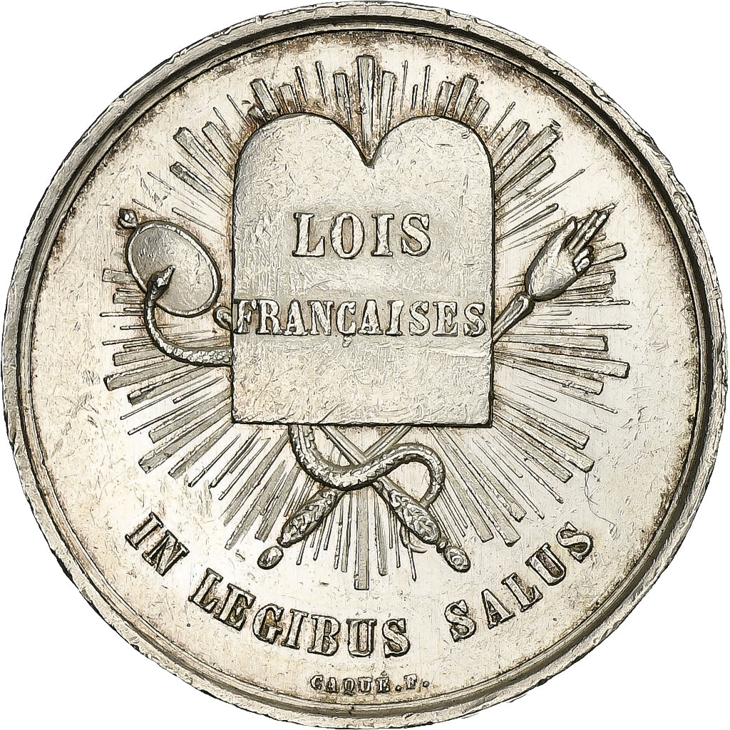France, Token, Chambre des Avoués de Versailles, Silver, Caqué, AU(50-53)