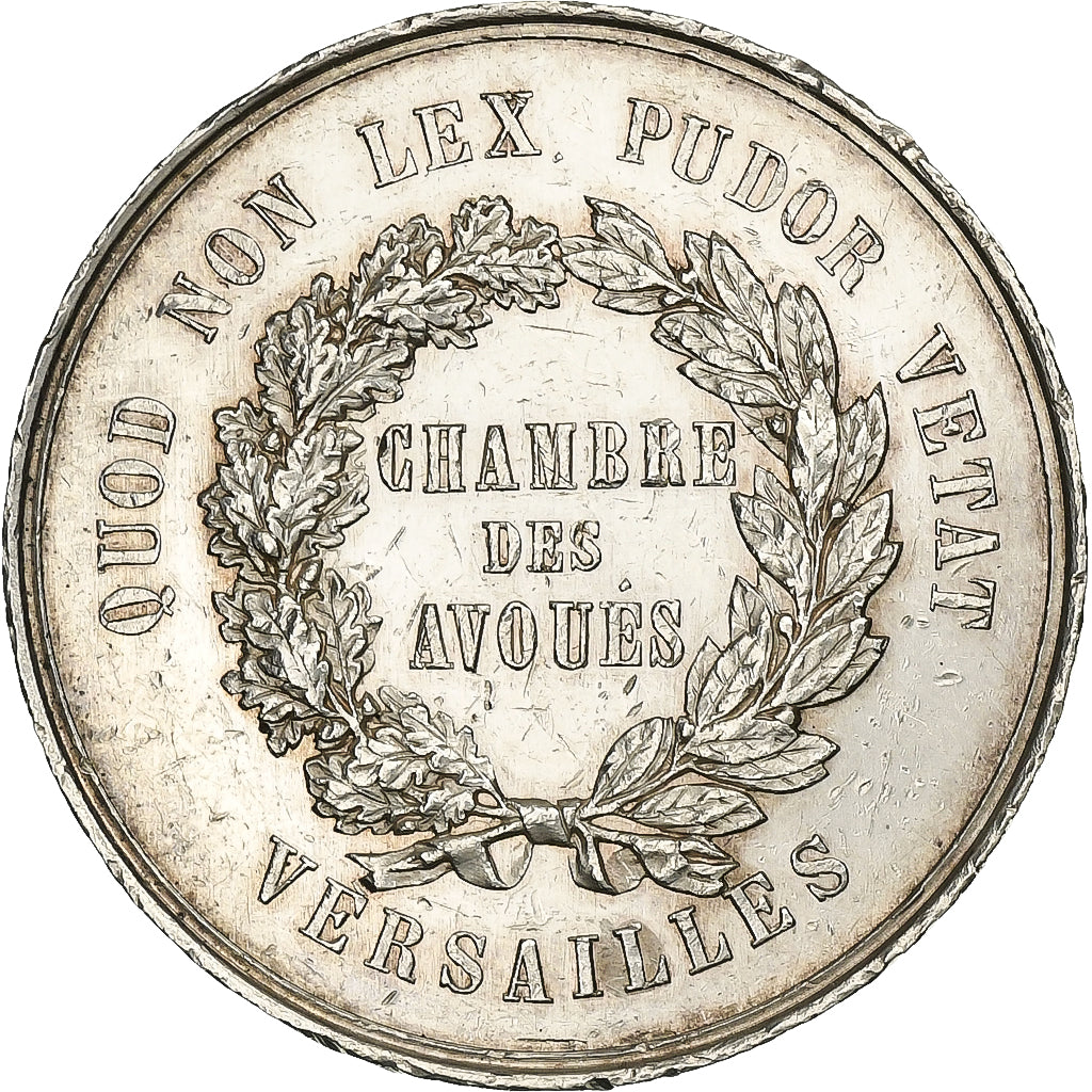 France, Token, Chambre des Avoués de Versailles, Silver, Caqué, AU(50-53)