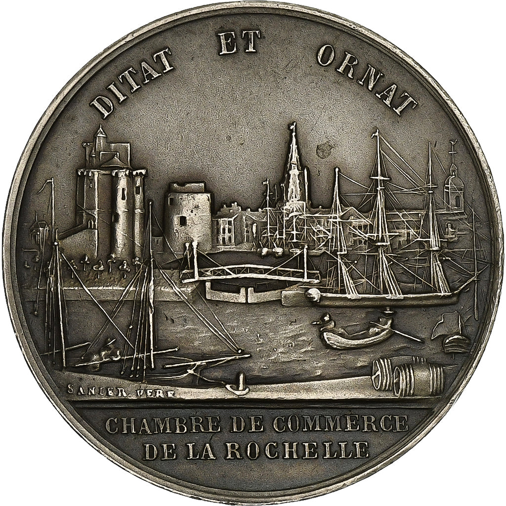 Francia, ficha, Chambre de Commerce de La Rochelle, Argento, Sanier, SPL-