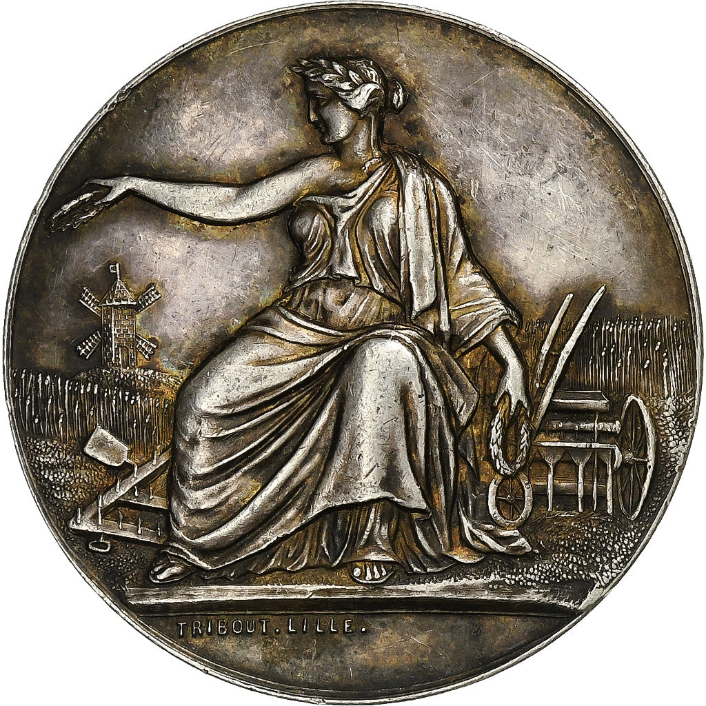 France, Token, Comice Agricole de l'Arrondissement de Lille, 1853, Silver