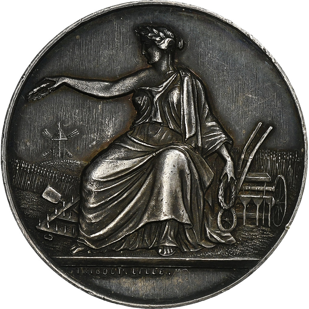France, Token, Comice Agricole de l'Arrondissement de Lille, 1853, Silver