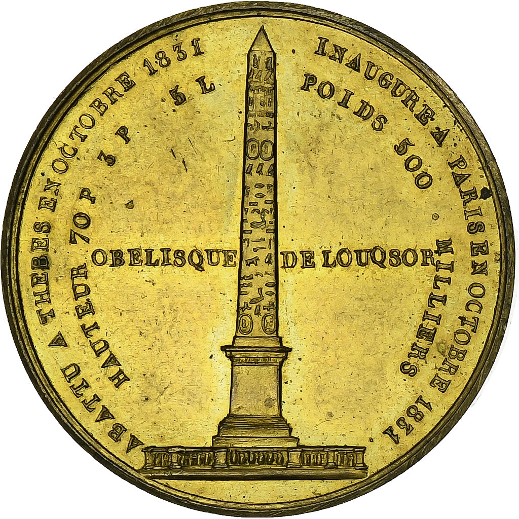 Francia, ficha, Obélisque de Louxor, 1831, Ottone, Montagny, SPL
