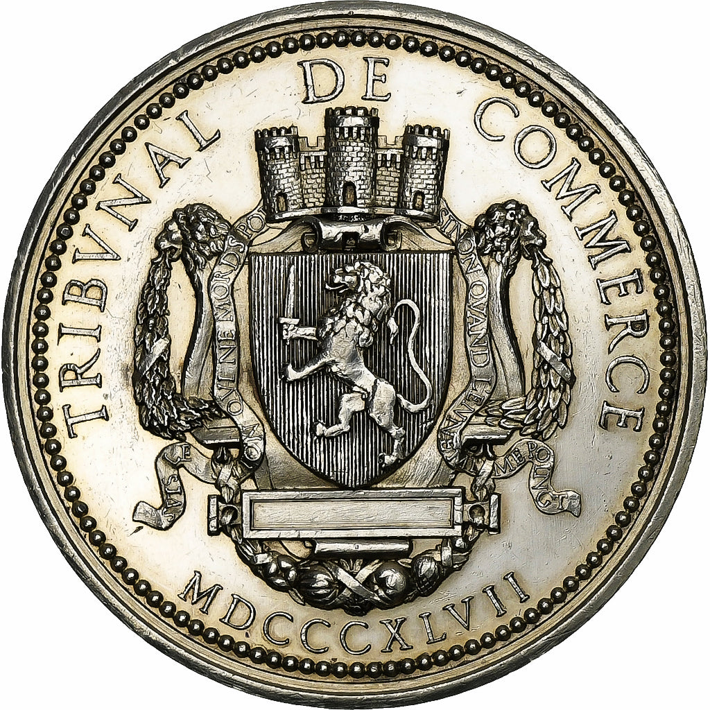 France, Token, Tribunal de Commerce de Lyon, 1847, Silver, MS(60-62)