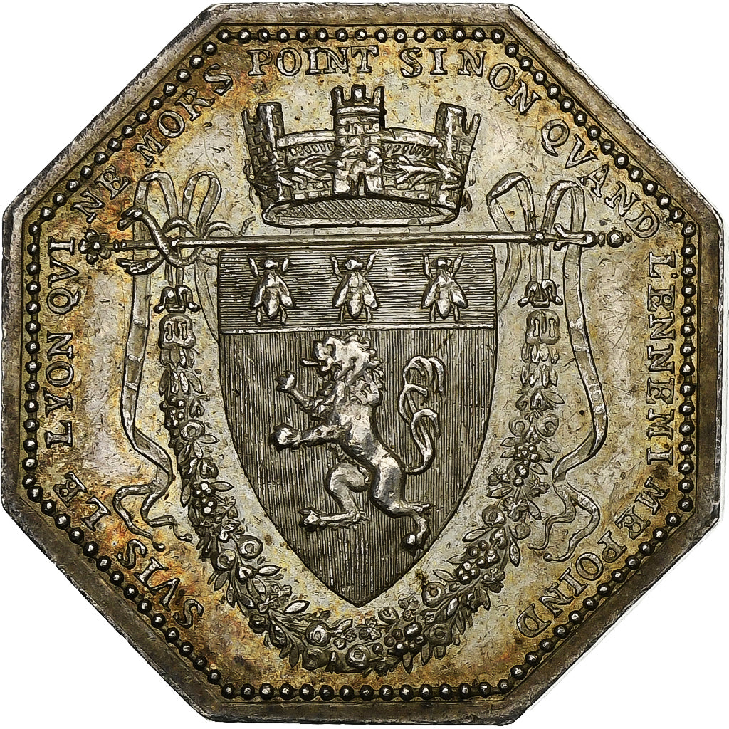 France, Token, Chambre de Commerce de Lyon, Silver, AU(50-53)