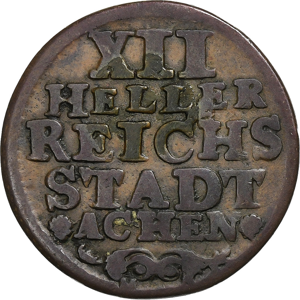 Duitsland, 12 Heller, Aachen, Koper, FR, KM:51