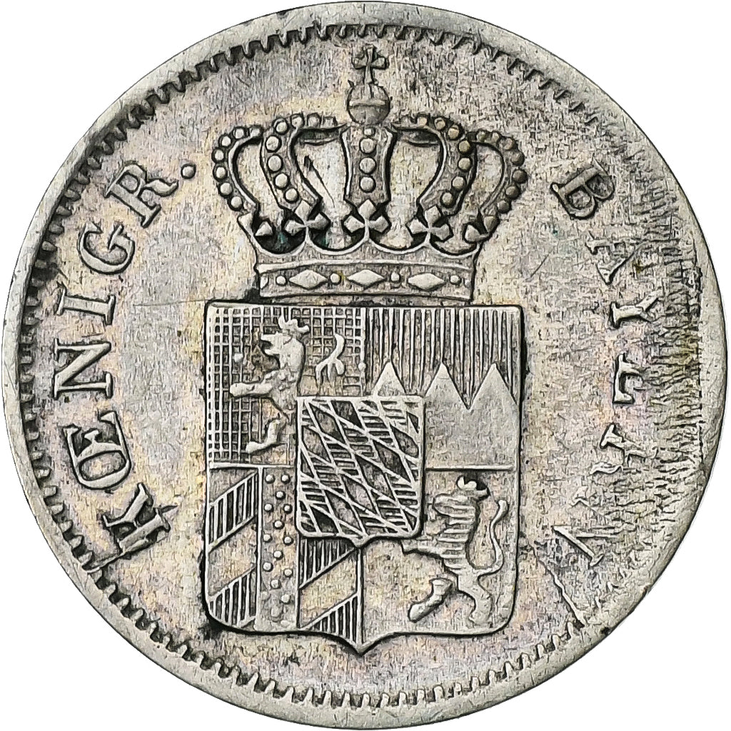 Kingdom of Bavaria, Ludwig I, Kreuzer, 1843, Munich, Biglione, BB+, KM:799