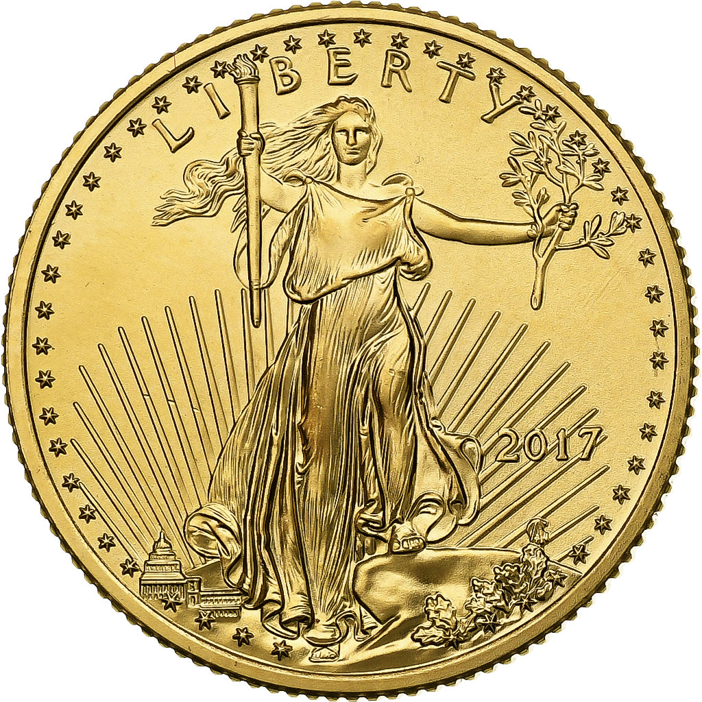 United States, 10 Dollars, 1/4 Oz, American Eagle, 2017, Philadelphia, Gold