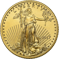 United States, 10 Dollars, 1/4 Oz, American Eagle, 2017, Philadelphia, Gold