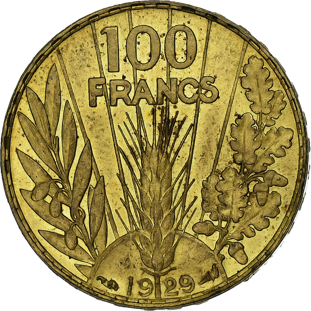 France, 100 Francs, 1929, Monnaie de Paris, Essai de Bazor, flan bruni, Cup.Alu.