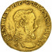 Francia, Henri II, Double Henri d'or, 1553, Saint-Lô, Buste D, Oro, MBC