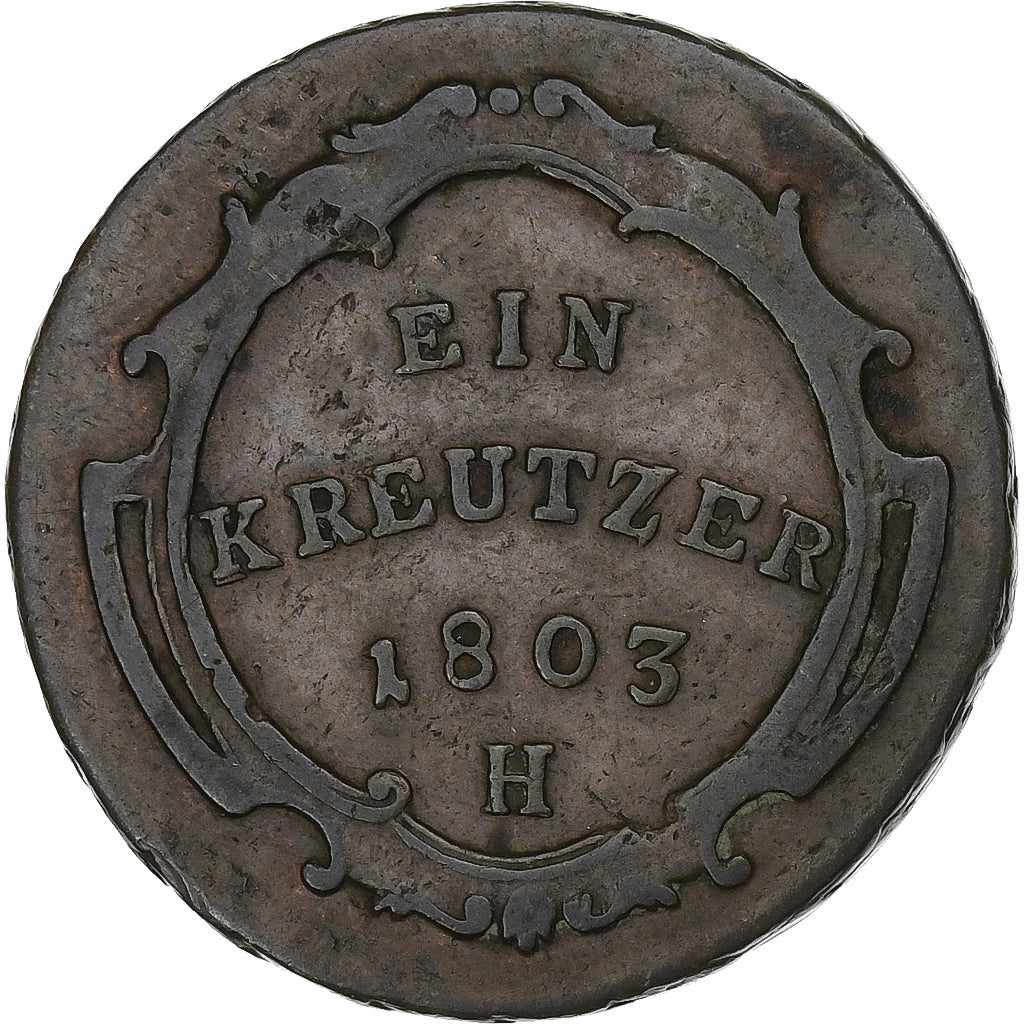 Austria, Franz II, Kreuzer, 1803, Günzburg, Cobre, MBC, KM:27
