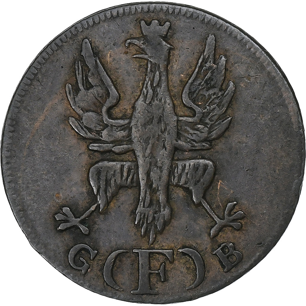 Germania, Heller, 1821, Frankfurt, Rame, BB, KM:301