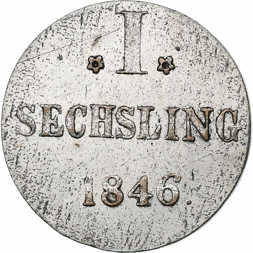 Deutschland, Schilling, 1846, Hamburg, Billon, VZ, KM:566