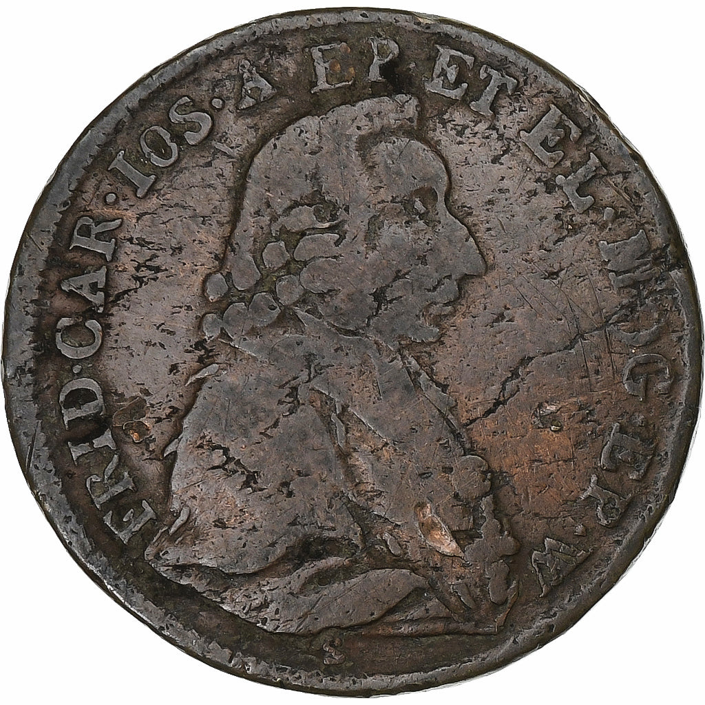 Duitsland, Friedrich Karl Joseph von Erthal, 1/2 Kreuzer, 1795, Mayence, Koper