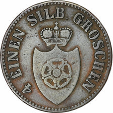 Germany, Principality of Lippe, 3 Pfennig, 1858, Berlin, Copper, VF(30-35)