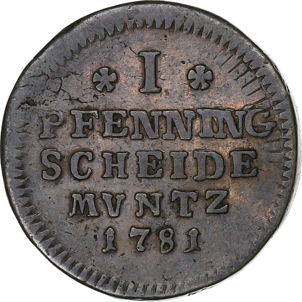 Allemagne, Brunswick-Lüneburg, George III, Pfennig, 1781, Cuivre, TB, KM:330.2