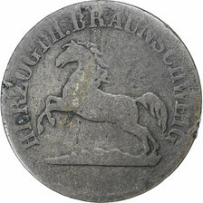 Allemagne, Duché de Brunswick, Wilhelm IV, 1/2 Groschen, 1858, Billon, TB