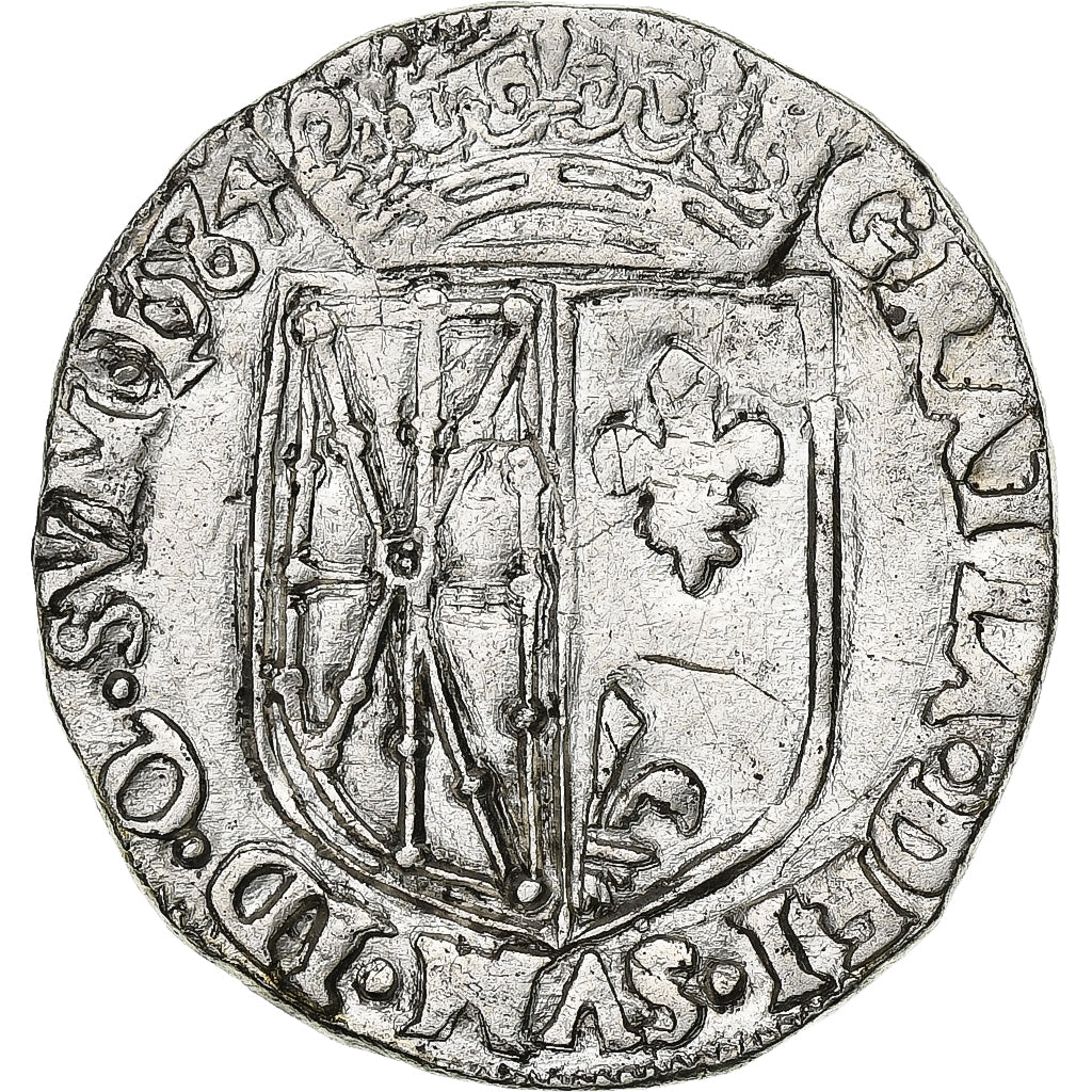 Kingdom of Navarre, Henri III (Henri II of Bearn), 1/4 Ecu, 1584, Saint-Palais