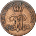 Germany, Oldenbourg-Birkenfeld, Paul Friedrich August, 2 Pfennig, 1858, Copper