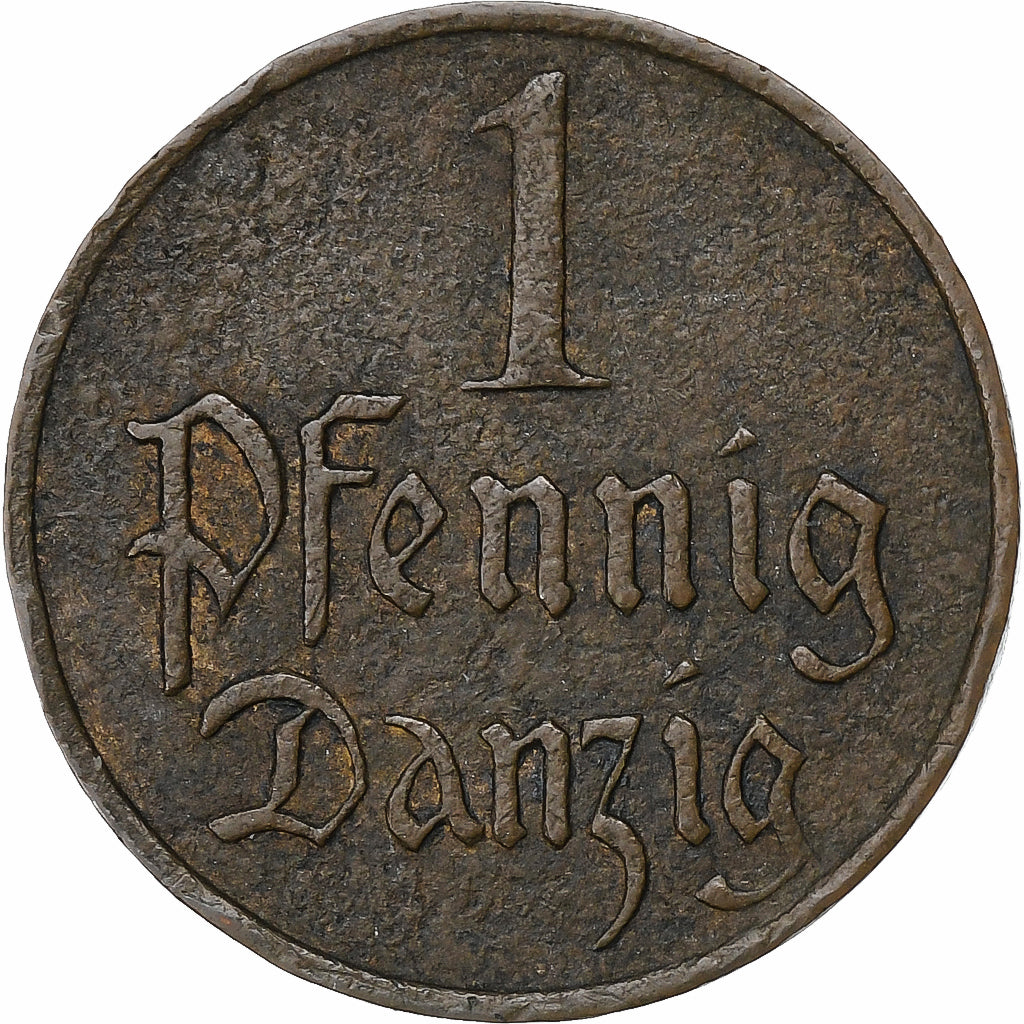 DANZIG, Pfennig, 1930, Berlin, Bronze, S, KM:140