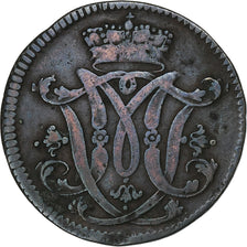Alemania, Maximilian Friedrich, 1/4 Stüber, 1765, Bonn, Cobre, BC+, KM:161