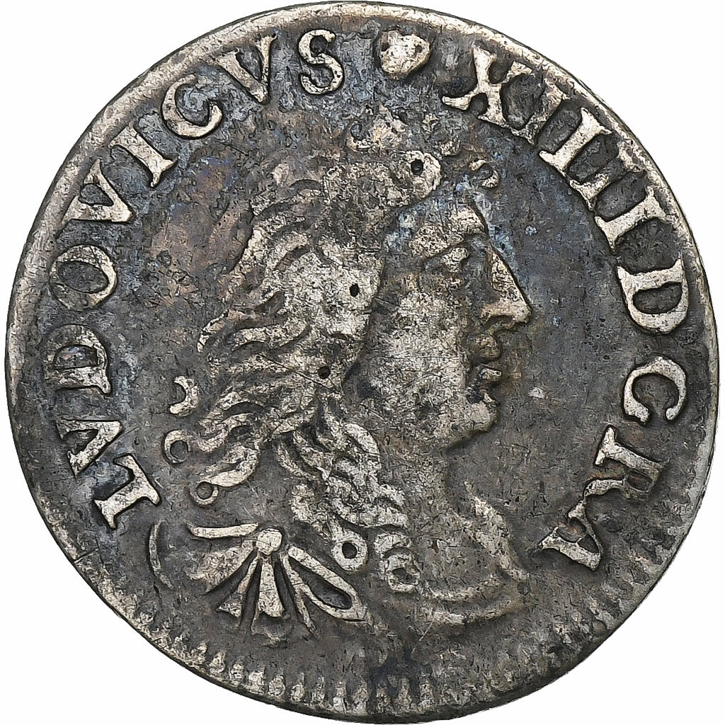 França, Louis XIV, 4 Sols des Traitants, 1676, Vimy, Prata, EF(40-45)