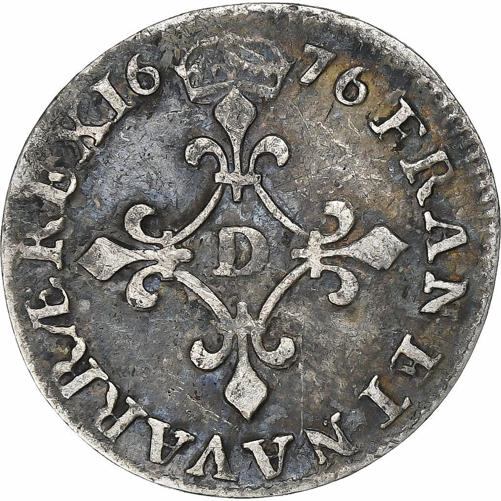 França, Louis XIV, 4 Sols des Traitants, 1676, Vimy, Prata, EF(40-45)