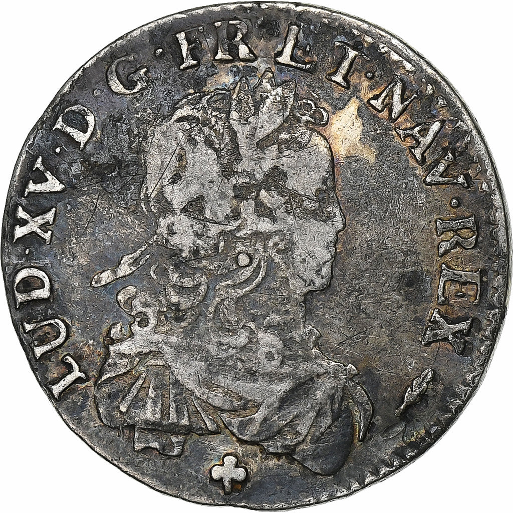 Francia, Louis XV, 1/6 Écu de France, 1723, Amiens, Inédit !, Argento, MB+