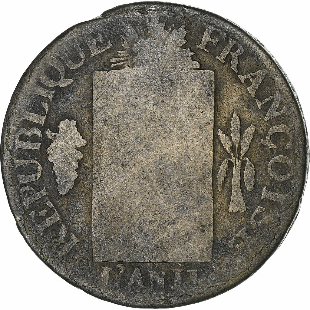 Frankreich, Sol à la balance Françoise, 1793 / AN II, Nantes, Cuivre, S