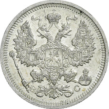 Russia, Nicholas II, 20 Kopeks, 1915, Petrograd, Argento, SPL-, KM:22a.2