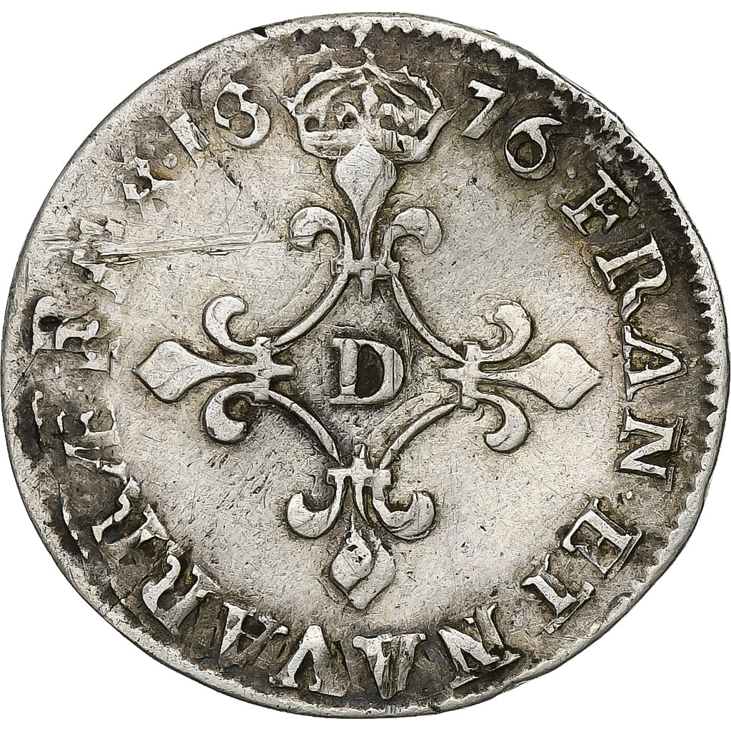 França, Louis XIV, 4 Sols des Traitants, 1676, Vimy, Prata, VF(30-35)