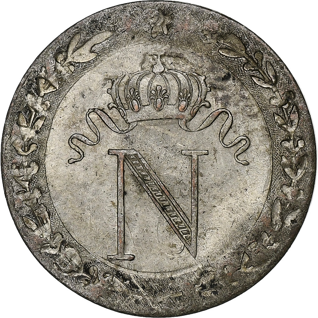 France, Napoleon I, 10 Centimes, 1808, Paris, Billon, AU(55-58), Gadoury:190