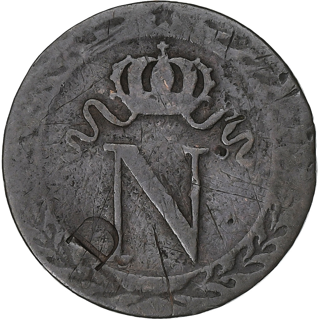 France, Napoleon I, 10 Centimes, 1809, Toulouse, Billon, VF(30-35), Gadoury:190
