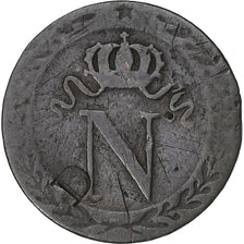 France, Napoleon I, 10 Centimes, 1809, Toulouse, Billon, VF(30-35), Gadoury:190