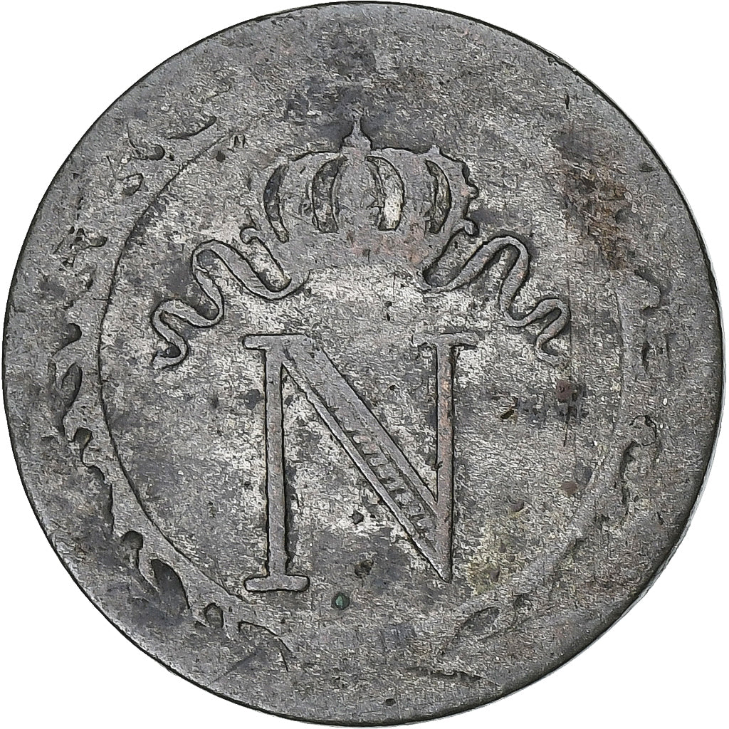 France, Napoleon I, 10 Centimes, 1809, Rouen, Billon, VF(30-35), Gadoury:190