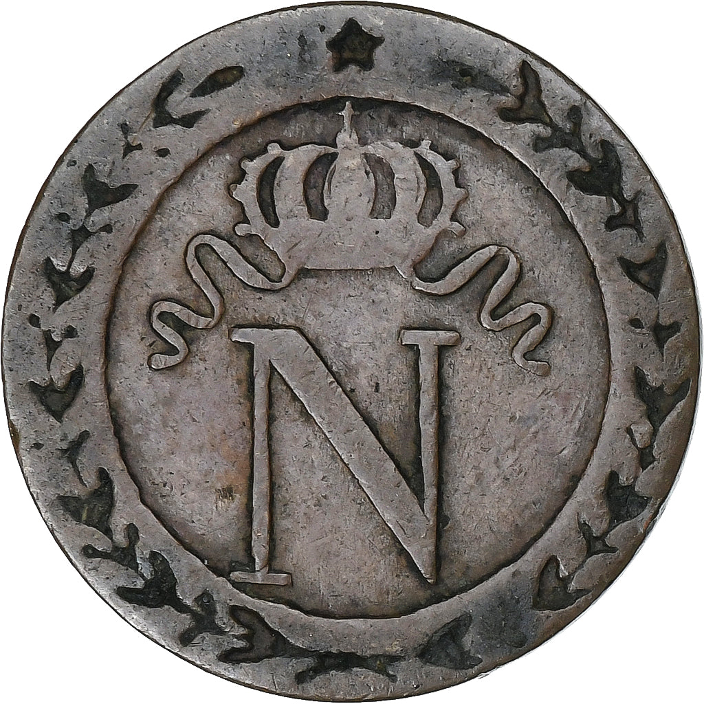 France, Napoleon I, 10 Centimes, 1809, Paris, Billon, VF(30-35), Gadoury:190