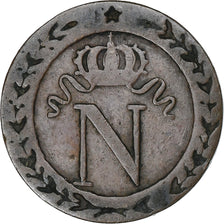 France, Napoleon I, 10 Centimes, 1809, Paris, Billon, VF(30-35), Gadoury:190