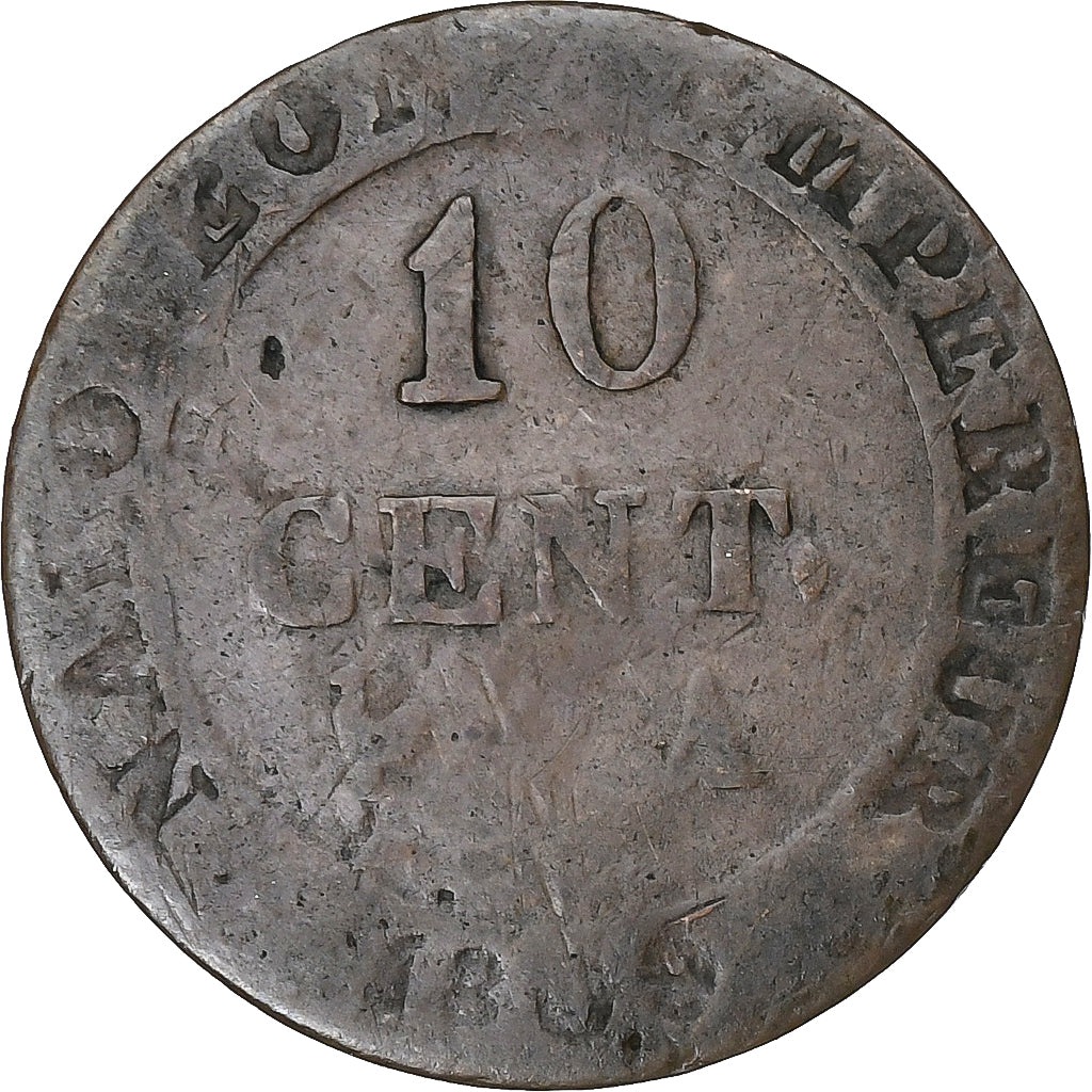 France, Napoleon I, 10 Centimes, 1809, Paris, Billon, VF(30-35), Gadoury:190