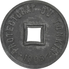 France, Protectorat français du Tonkin, 1/600 Piastre, 1905, Paris, Zinc, TTB