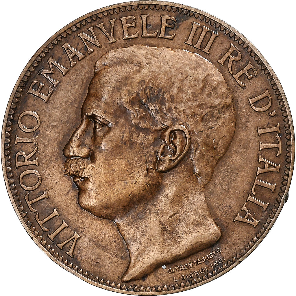 Italy, Vittorio Emanuele III, 10 Centesimi, 1911, Rome, Copper, EF(40-45)