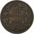 Luxemburg, Guillaume III, 10 Centimes, 1865, Paris, Bronzen, FR+, KM:23.2