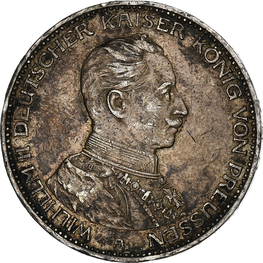 Kingdom of Prussia, Wilhelm II, 3 Mark, 1914, Berlin, Prata, EF(40-45), KM:538