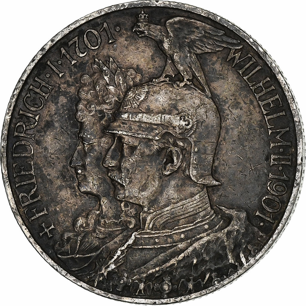 Royaume de Prusse, Wilhelm II, 2 Mark, 1901, Berlin, Argent, TTB, KM:525