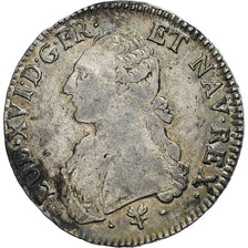 França, Louis XVI, Ecu aux branches d'olivier, 1786, Bayonne, Prata, VF(30-35)