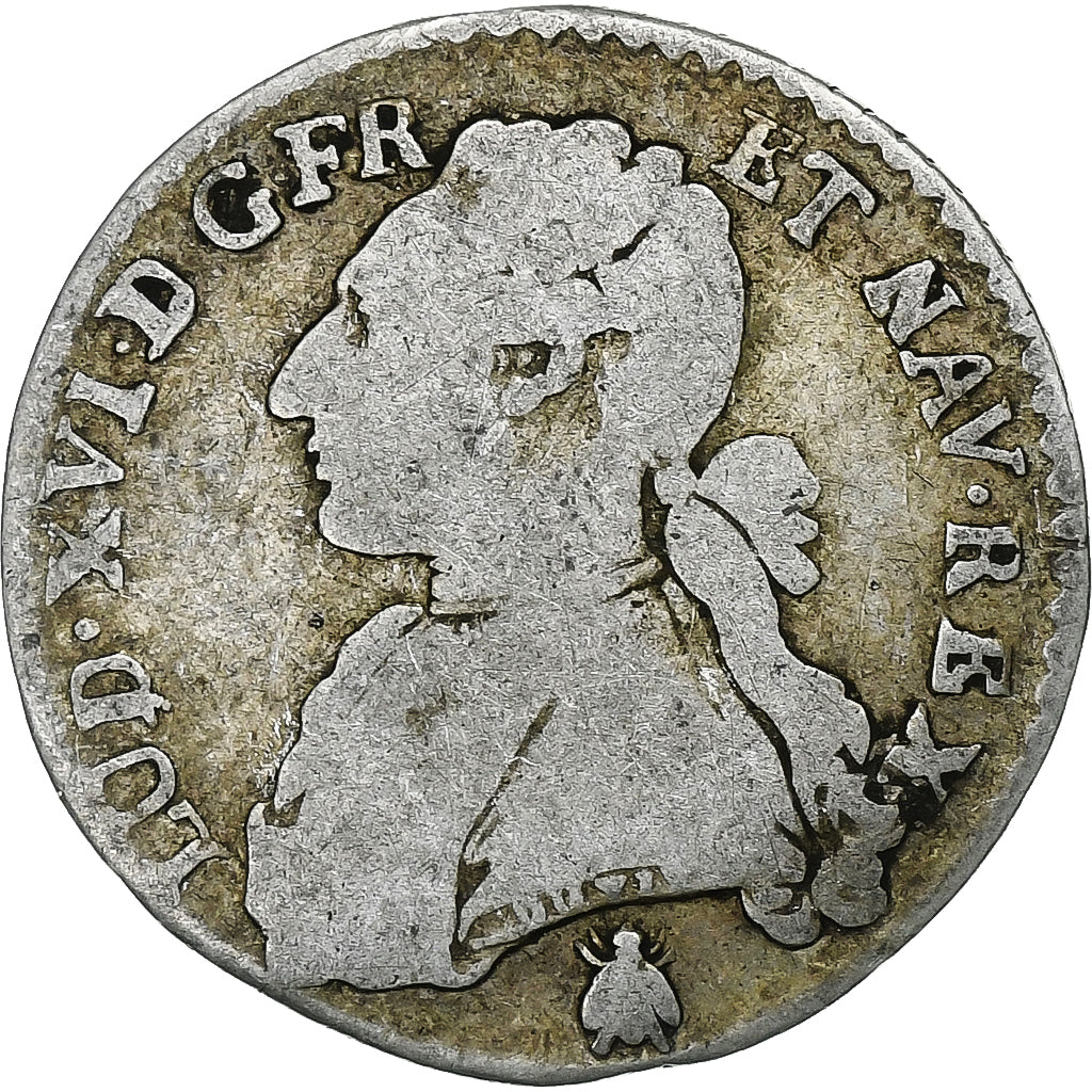 France, Louis XVI, 1/10 Écu aux branches d'olivier, 1787, Lyon, Silver