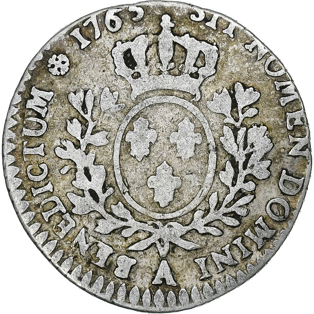 France, Louis XV, 1/10 Écu au bandeau, 1765, Paris, 2nd semestre, Silver