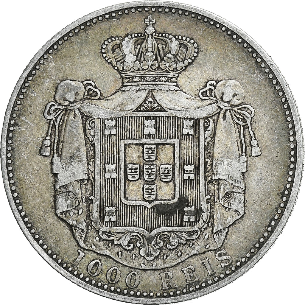 Portugal, Carlos I, 1000 Reis, 1899, Lisbon, Silver, VF(30-35), KM:540